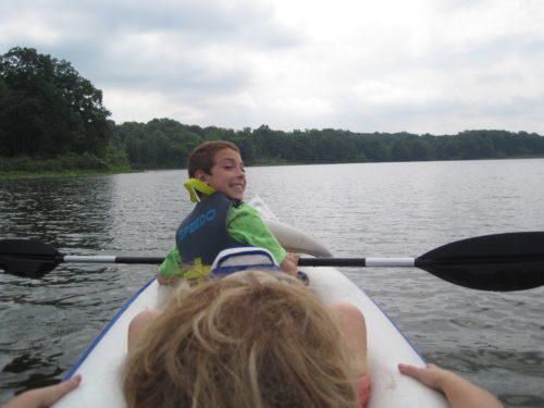 Alex enjoyed paddling - for a bit