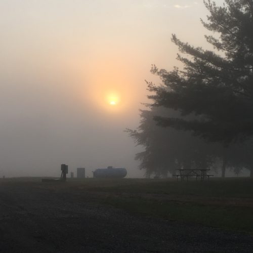 Sunrise at the Happy Hills Campground